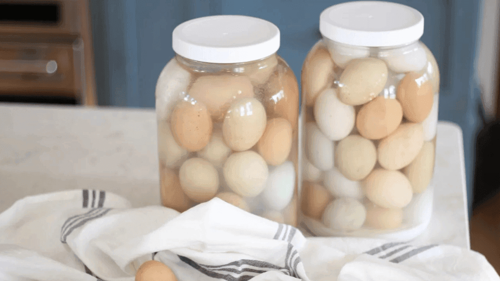 Optimal storage conditions for water glassed eggs